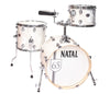 Natal Arcadia The '65 Jazz Shell Pack in White Oyster (Includes Cowbell & Evans Drum Heads)