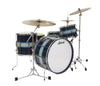 Ludwig Club Date Vintage 3-Piece Shell Pack - Downbeat in Silver Blue Duco