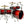 Mapex Saturn V Sub Wave Twin 5-Piece Drum Kit cherry mist