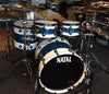 Natal UFX Split Lacquer Maple Shell Pack in White Blue Sparkle