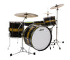 Ludwig Club Date Vintage 3-Piece Shell Pack - Downbeat in Black Gold Duco