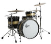 Gretsch USA Custom 4-Piece Shell Pack in Satin Black/Gold Duco