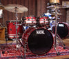 Natal "The Originals" 4-piece Birch Fusion Shell Pack in Red Sparkle/ Silver Sparkle Split Lacquer