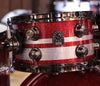 Natal "The Originals" 4-piece Birch Fusion Shell Pack in Red Sparkle/ Silver Sparkle Split Lacquer Tom Tom