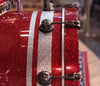 Natal "The Originals" 4-piece Birch Fusion Shell Pack in Red Sparkle/ Silver Sparkle Split Lacquer Bass Drum
