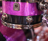 Natal 'The Originals' Split Lacquer TRC 4-Piece Shell Pack in Black & Pink Sparkle