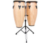 LP Aspire Wood Congaset 10" & 11" Natural w/sm doublestand LPA646-AW