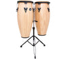 LP Aspire Wood Congaset 11" & 12" Natural w/sm doublestand LPA647-AW