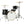 CT1-R444-PB Piano Black Catalina Club Drum Kit