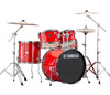 Yamaha Rydeen 20" Rock Fusion Drum Kit with Hardware/Cymbal Pack in Hot Red, Yamaha, Acoustic Drum Kits, Finish: Hot Red, Yamaha Music, Yamaha Rydeen