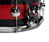 Natal, Snare Drums, STW-S465-BKR- 14" x 6.5", Black Sparkle/Red Band, Natal Cafe Racer Black Sparkle Tulip 14" x 6.5" Snare Drum