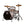 Ludwig 'The Pocket Kit' 4-Piece Beginner Drum Kit in Silver Sparkle