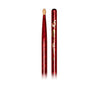 Vater 5A Colour Wrap Wood Red Sparkle Drumsticks