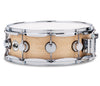 Collector's Series All Maple Snare Drum- Natural Satin With Chrome Hardware.