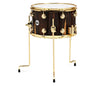 DW Collector's Series Ballad Snare Drum- Natural Lacquer Over Ziricote With 24k Gold Hardware.