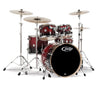DW PDP Concept Birch 5-piece Shell Pack in Cherry to Black Fade