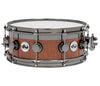 DW Collector's Series Maple/Mahogany Top Edge Specialty Snare Drum-Natural Lacquer Over Mahogany.
